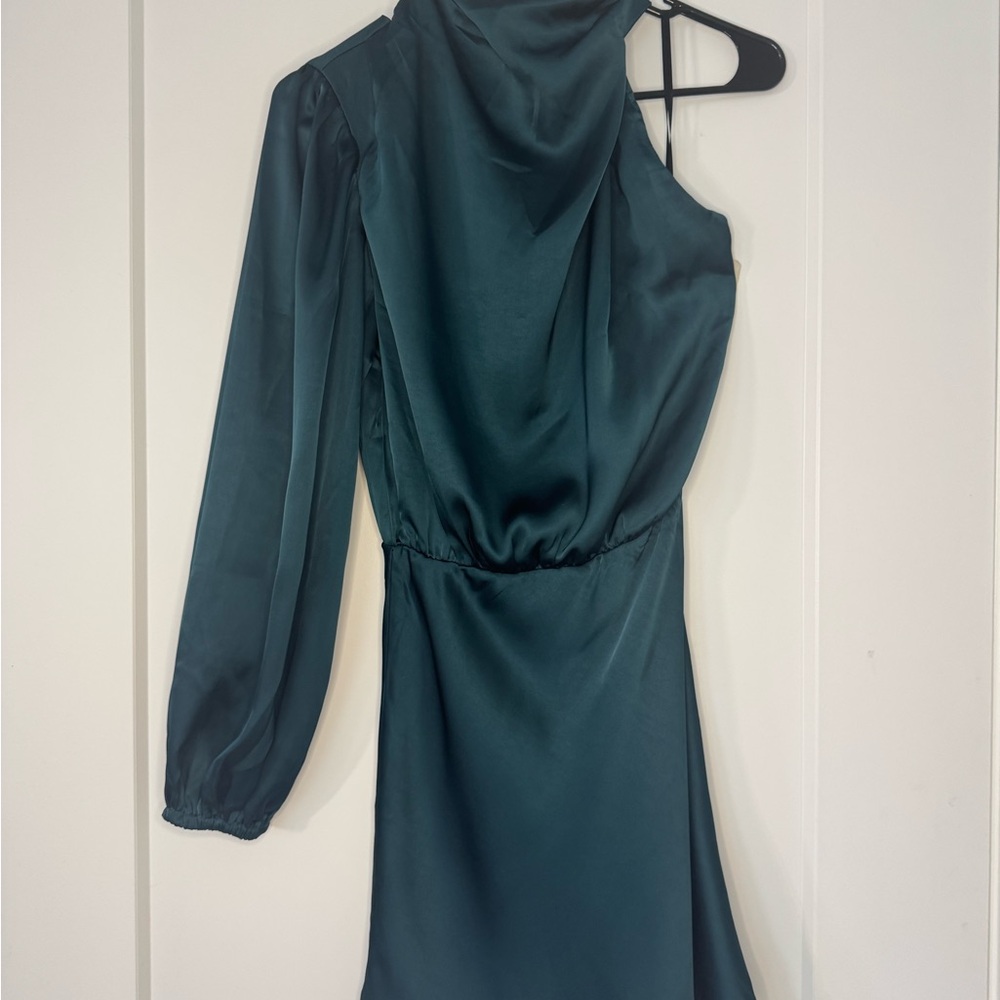 Chic Teal Long Sleeve Dress